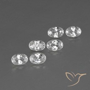 Pedras preciosas de Zircão Branco natural de 4.92 ct, oval, VVS-VS