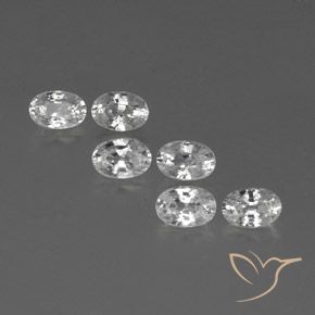 4.72ctw Natural Branco Zircão, oval, VVS-VS