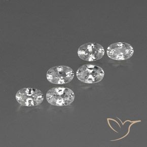Pedras preciosas de Zircão Branco natural de 4.72 ct, oval, VVS-VS