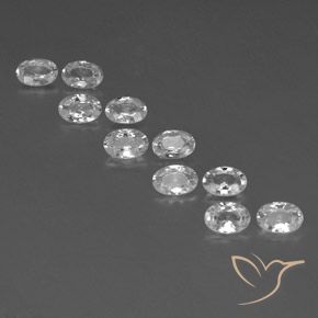 6.62ctw Natural Branco Zircão, oval, VVS-VS