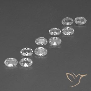 Pedras preciosas de Zircão Branco natural de 6.62 ct, oval, VVS-VS