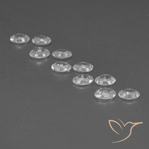 Pedras preciosas de Zircão Branco natural de 6.94 ct, oval, VVS-VS