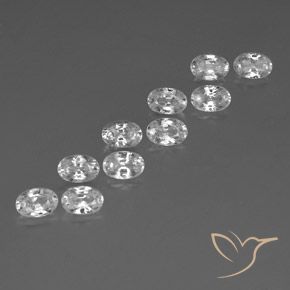 Pedras preciosas de Zircão Branco natural de 7.92 ct, oval, VVS-VS