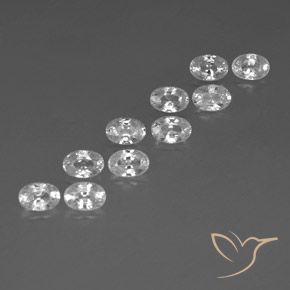 Pedras preciosas de Zircão Branco natural de 7.73 ct, oval, VVS-VS
