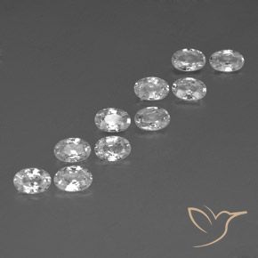 Pedras preciosas de Zircão Branco natural de 6.68 ct, oval, VVS-VS