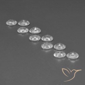 Pedras preciosas de Zircão Branco natural de 7.59 ct, oval, VVS-VS