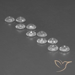 Pedras preciosas de Zircão Branco natural de 7.73 ct, oval, VVS-VS