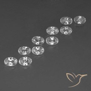 Pedras preciosas de Zircão Branco natural de 8.07 ct, oval, VVS-VS