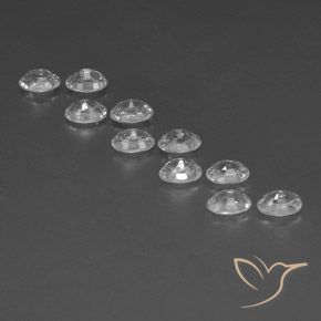 Pedras preciosas de Zircão Branco natural de 8.07 ct, oval, VVS-VS