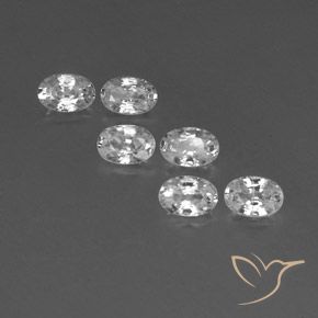 4.32ctw Natural Branco Zircão, oval, VVS-VS