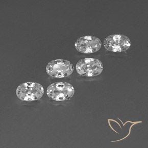 Pedras preciosas de Zircão Branco natural de 4.32 ct, oval, VVS-VS