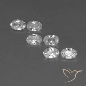 4.16ctw Natural Branco Zircão, oval, VVS-VS