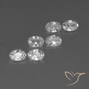 Pedras preciosas de Zircão Branco natural de 4.16 ct, oval, VVS-VS
