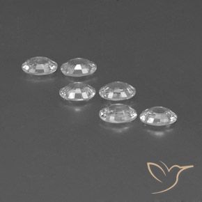 Pedras preciosas de Zircão Branco natural de 4.16 ct, oval, VVS-VS