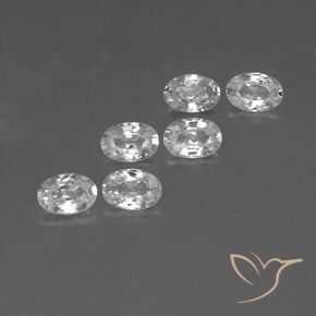Pedras preciosas de Zircão Branco natural de 4.02 ct, oval, VVS-VS