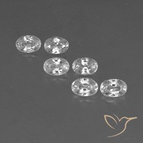 4.69ctw Natural Branco Zircão, oval, VVS-VS