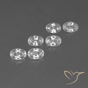 Pedras preciosas de Zircão Branco natural de 4.69 ct, oval, VVS-VS