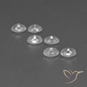 Pedras preciosas de Zircão Branco natural de 4.69 ct, oval, VVS-VS