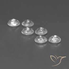 Pedras preciosas de Zircão Branco natural de 5.20 ct, oval, VVS-VS