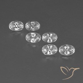 5.11ctw Natural Branco Zircão, oval, VVS-VS