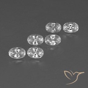 Pedras preciosas de Zircão Branco natural de 5.11 ct, oval, VVS-VS