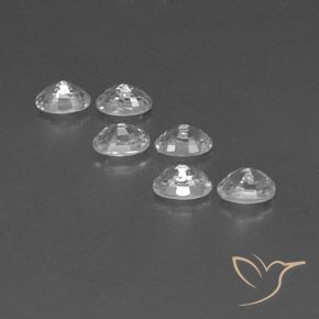 Pedras preciosas de Zircão Branco natural de 5.11 ct, oval, VVS-VS
