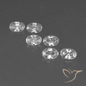4.66ctw Natural Branco Zircão, oval, VVS-VS