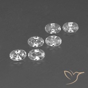 Pedras preciosas de Zircão Branco natural de 4.66 ct, oval, VVS-VS