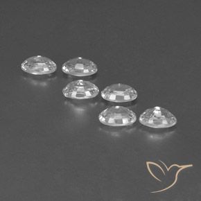 Pedras preciosas de Zircão Branco natural de 4.66 ct, oval, VVS-VS
