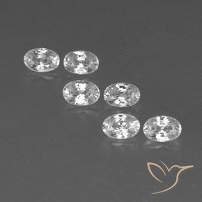 4.69ctw Natural Branco Zircão, oval, VVS-VS