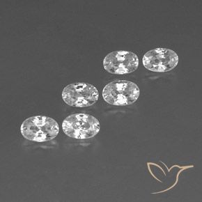 Pedras preciosas de Zircão Branco natural de 4.69 ct, oval, VVS-VS
