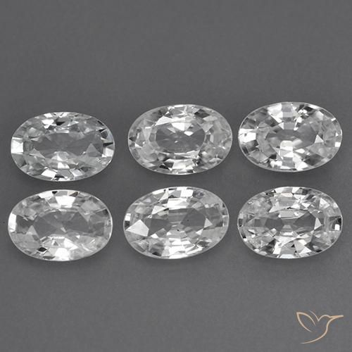3.97ctw Natural Branco Zircão, oval, VVS-VS