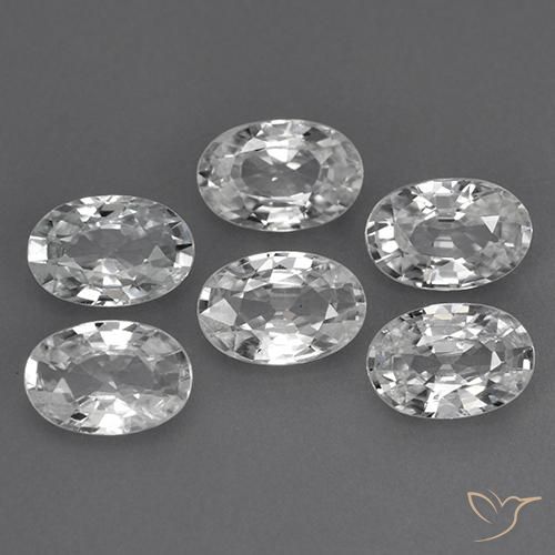 Pedras preciosas de Zircão Branco natural de 3.97 ct, oval, VVS-VS