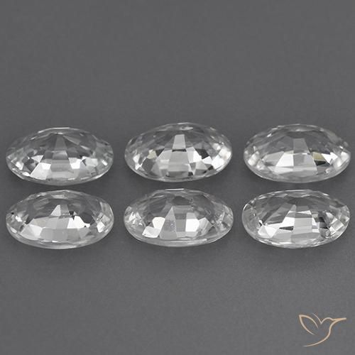 Pedras preciosas de Zircão Branco natural de 3.97 ct, oval, VVS-VS