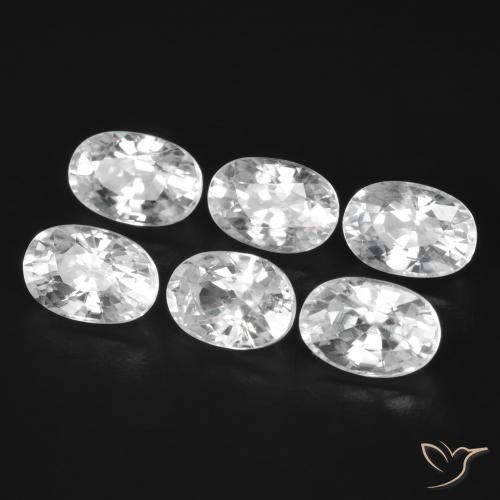 Pedras preciosas de Zircão Branco natural de 5.24 ct, oval, VVS-VS