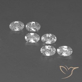 4.49ctw Natural Branco Zircão, oval, VVS-VS