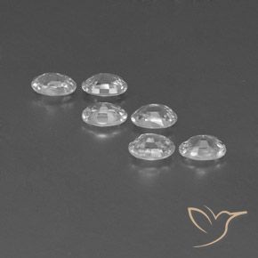 Pedras preciosas de Zircão Branco natural de 4.49 ct, oval, VVS-VS