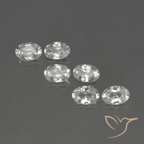 4.21ctw Natural Branco Zircão, oval, VVS-VS