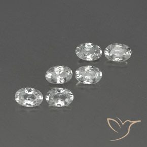 Pedras preciosas de Zircão Branco natural de 4.21 ct, oval, VVS-VS