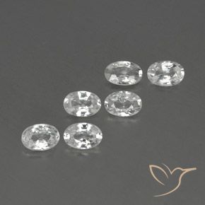 Pedras preciosas de Zircão Branco natural de 3.95 ct, oval, VVS-VS