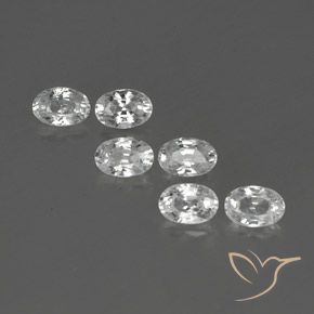 4.69ctw Natural Branco Zircão, oval, VVS-VS