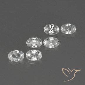 Pedras preciosas de Zircão Branco natural de 4.69 ct, oval, VVS-VS