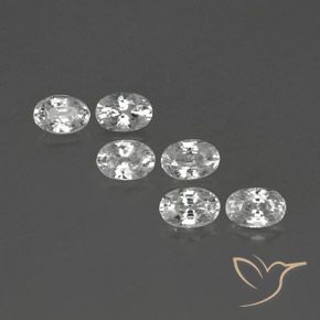 4.67ctw Natural Branco Zircão, oval, VVS-VS