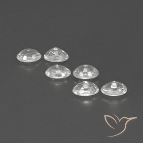 Pedras preciosas de Zircão Branco natural de 4.67 ct, oval, VVS-VS