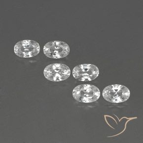 4.92ctw Natural Branco Zircão, oval, VVS-VS