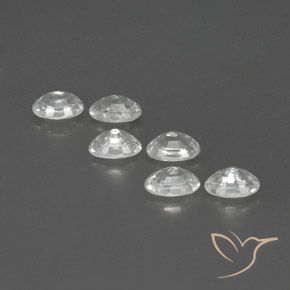 Pedras preciosas de Zircão Branco natural de 4.92 ct, oval, VVS-VS