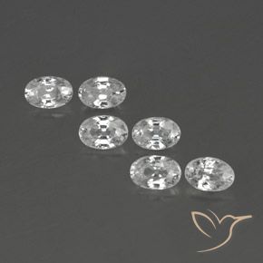 4.57ctw Natural Branco Zircão, oval, VVS-VS