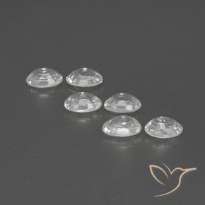 Pedras preciosas de Zircão Branco natural de 4.57 ct, oval, VVS-VS