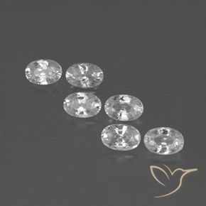 4.94ctw Natural Branco Zircão, oval, VVS-VS