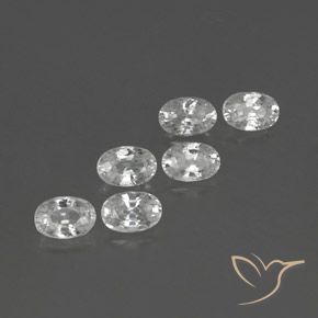 Pedras preciosas de Zircão Branco natural de 4.94 ct, oval, VVS-VS
